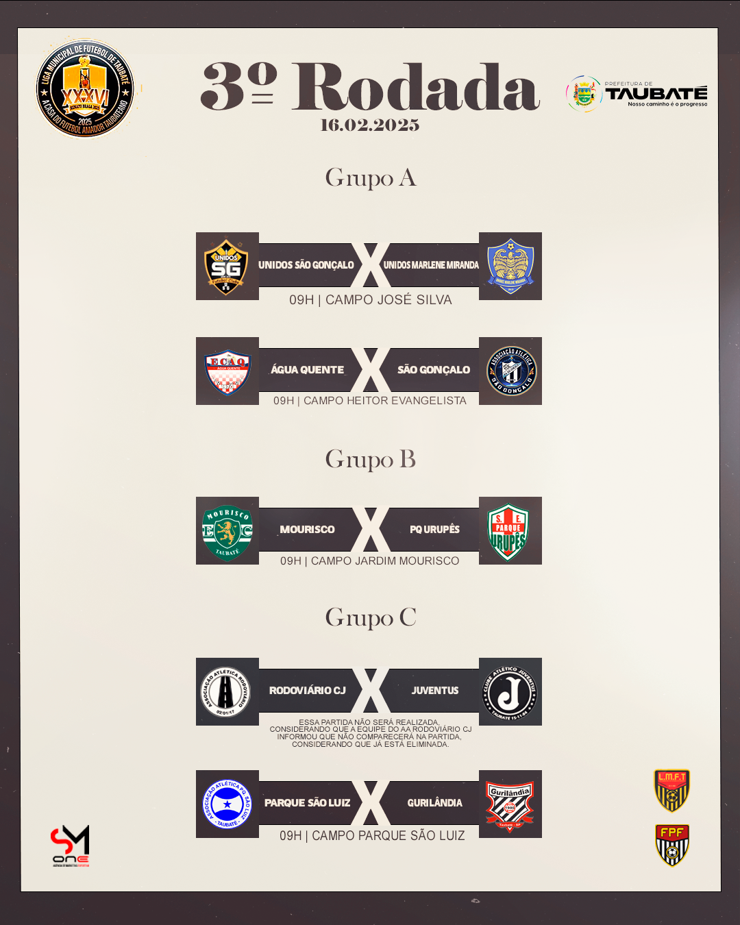 A última rodada da 1ª fase do Renato Braga 2025 vem aí.