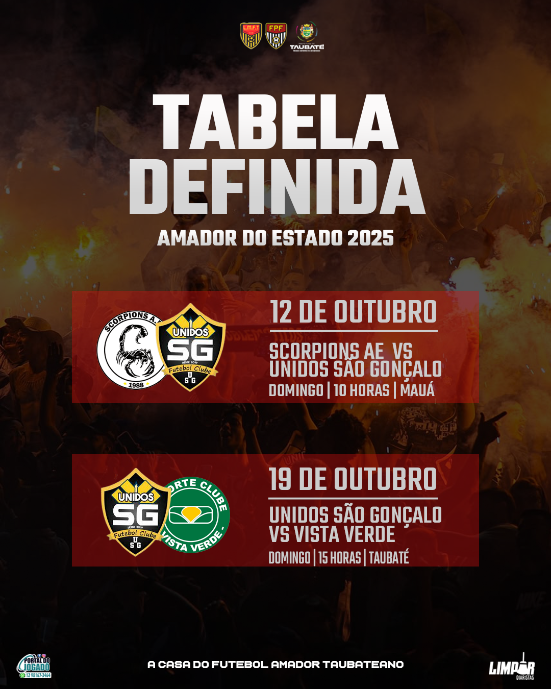 tabela definida do Unidos São Gonçalo