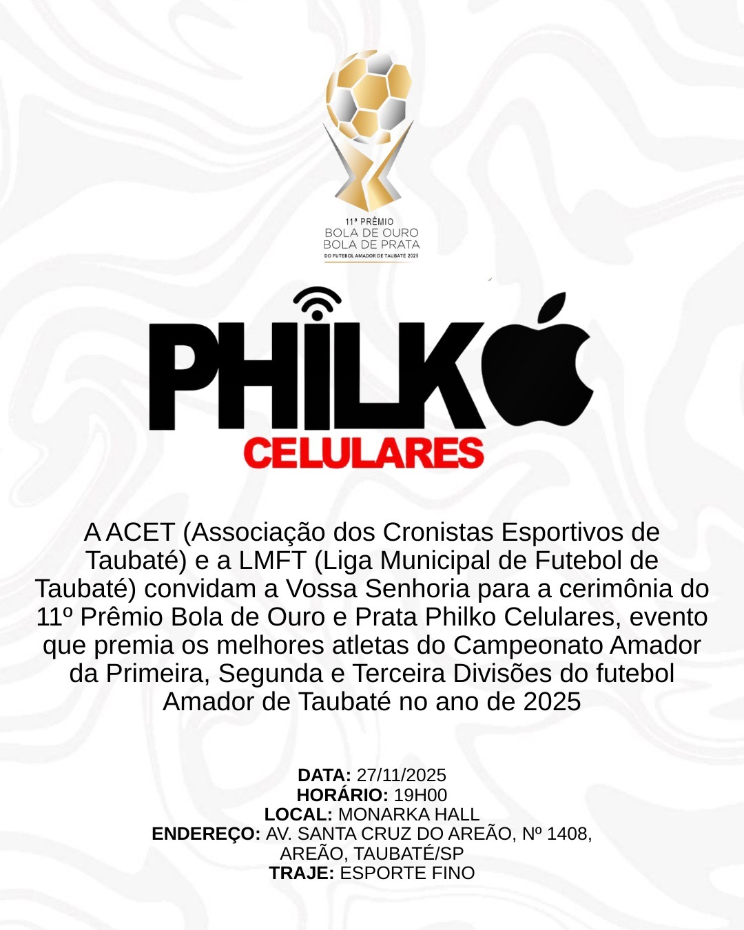 AVISO DE PAUTA - PRÊMIO BOLA DE OURO E PRATA 2025 