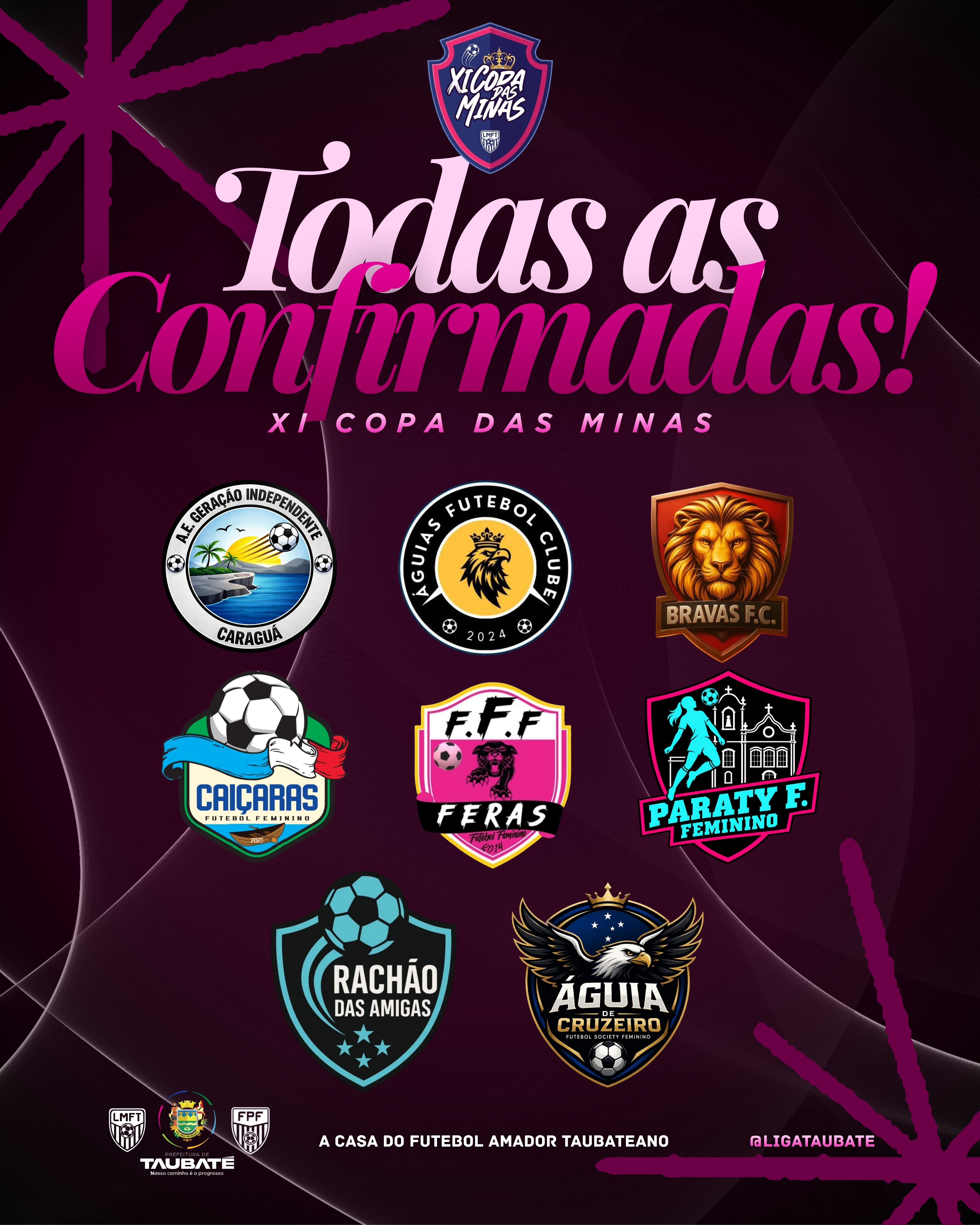 Equipes confirmadas na XI Copa das Minas