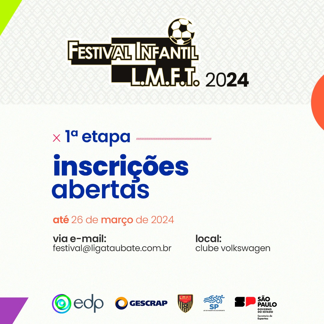 Inscrições abertas para a 1ª etapa do Festival Infantil LMFT