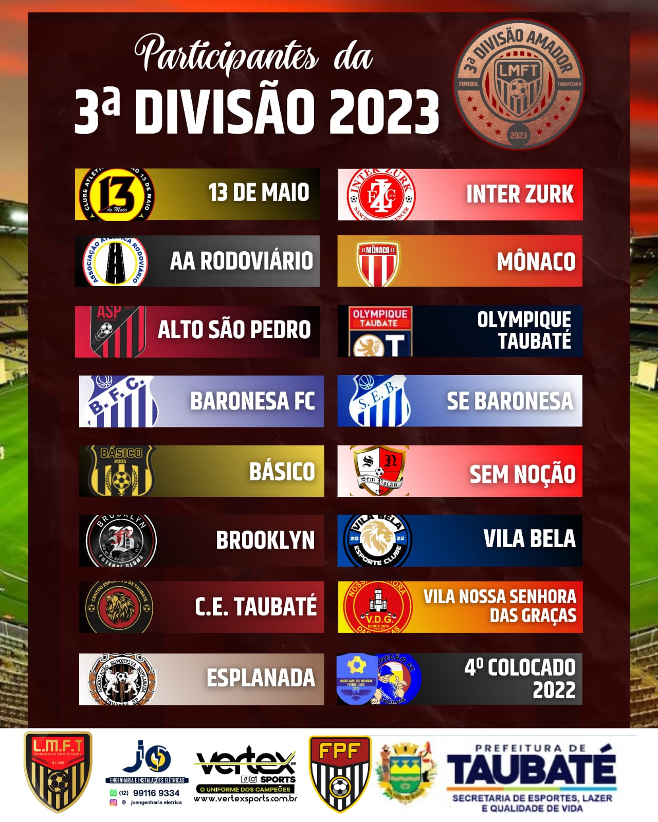 BET16 X PEDEGRAL - Campeonato de Futebol Amador 3ª DIVISÃO 2023
