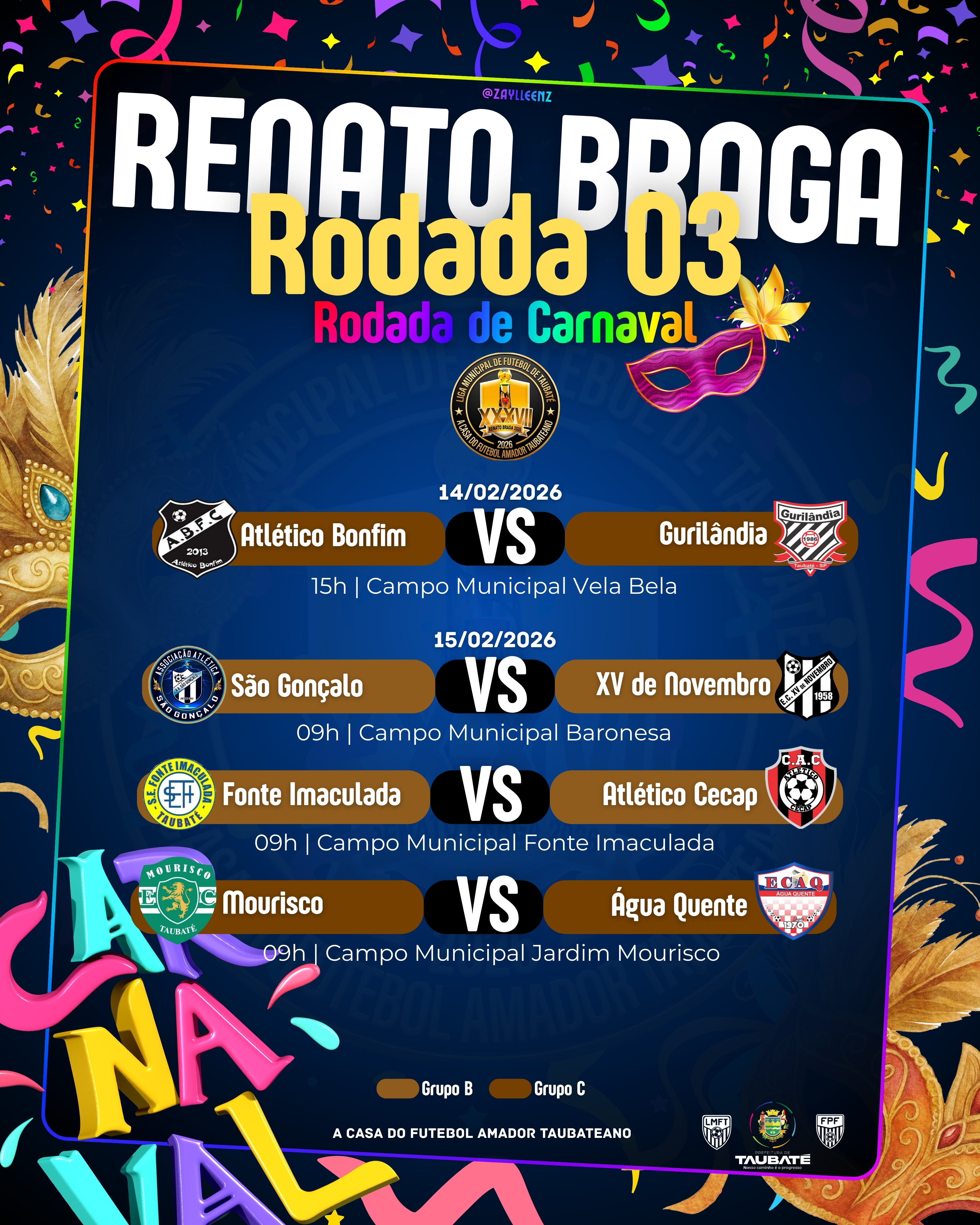 Carnaval com jogos do Renato Braga.