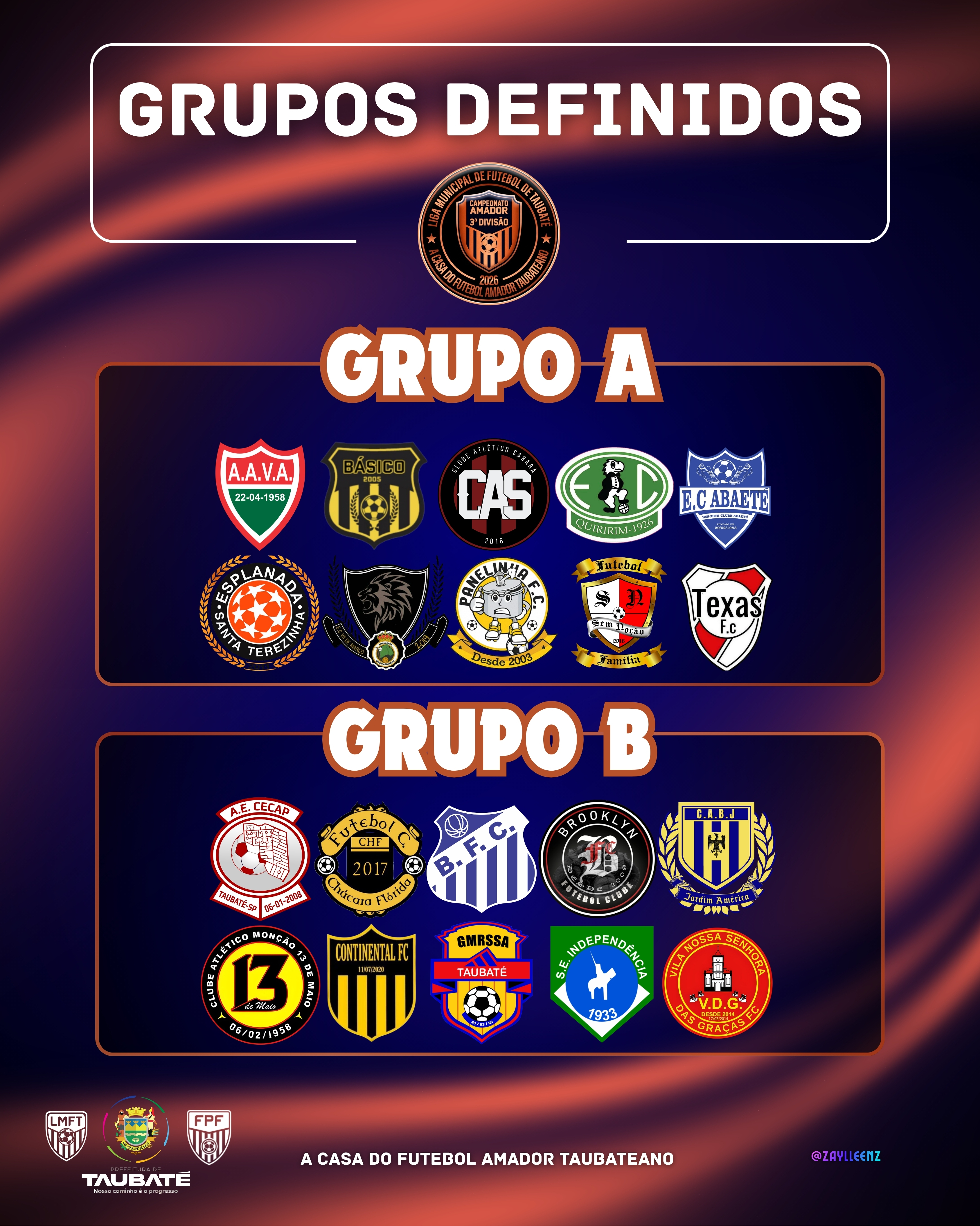 Vamos relembrar os grupos da Terceira Divisão 2026